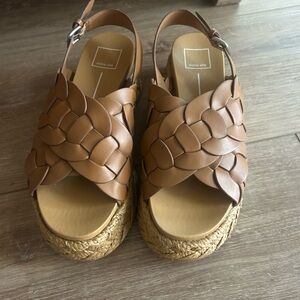 Dolce Vita Brown Woven Espadrille Sandals